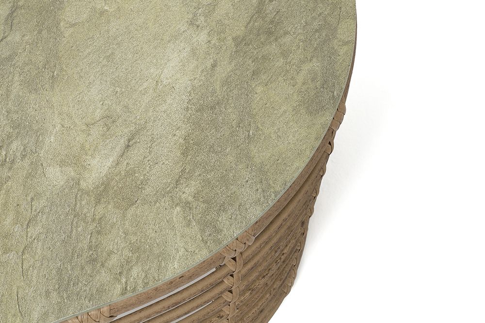 "Валенсия" журнальный столик из искусственного ротанга, цвет соломенный