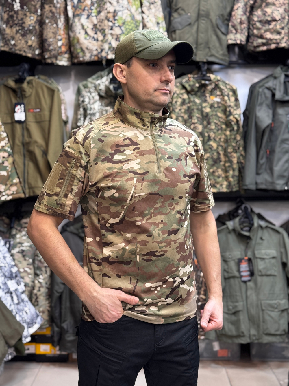 Футболка мультикам с воротом