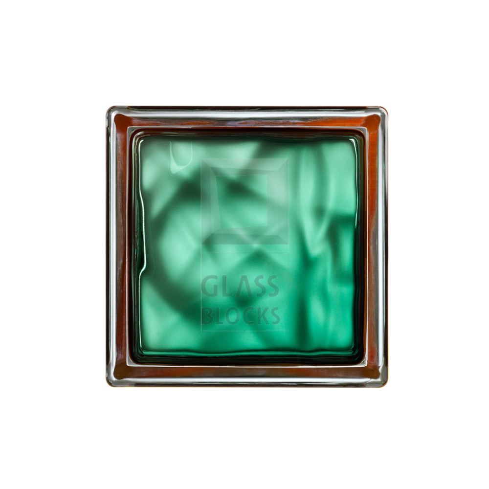 Стеклоблок изумруд веганский Mini 14.6x14.6x8 см.