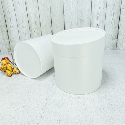 Коробки с крышкой тубус набор из 2шт Белые