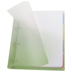 Тетрадь на кольцах БОЛЬШАЯ 305х235мм А4, 120л, пластик, с разделителями, BRAUBERG, Зеленый, 404625