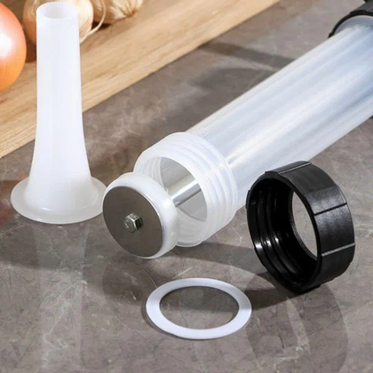 Ручной шприц для колбас пластиковый, пластиковая ручка 400 мл, + насадки 3 шт