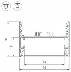Соединитель угловой L-образный накладной Arlight S-LUX 030116
