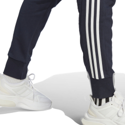 Мужские теннисные штаны adidas Essentials French Terry Tapered Cuff 3-Stripes Training Pants Men - Dark Blue, White