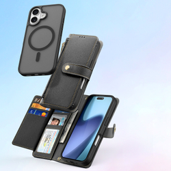 Чехол кошелек с MagSafe из кожи для смартфона iPhone 17, серия Lawa от Dux Ducis