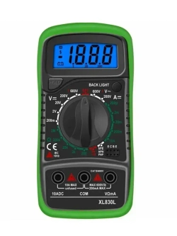 Мультиметр цифровой с прозвонкой XL830L тестер измерительный электрический вольтметр портативный токоизмерительный