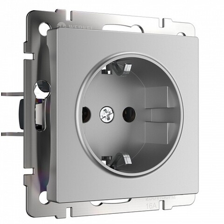 Розетка с заземлением и со шторкой, без рамки Werkel  W1171106