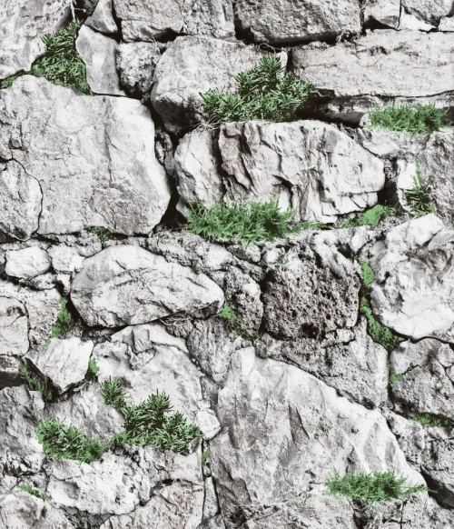 Обои бумажные, моющиеся, полуметровые, 0,53*10м, Камни 3