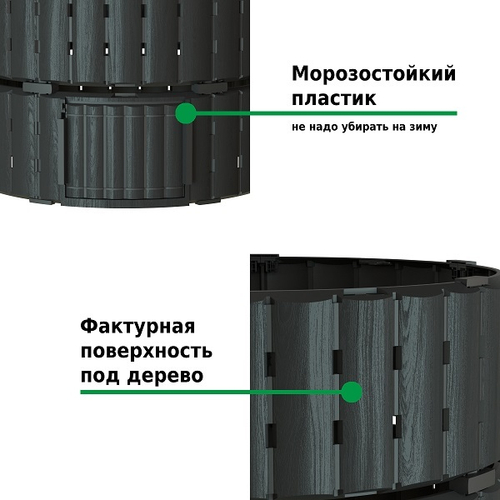 Компостер Piteco 1000л чёрный