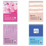 Блокнот МАЛЫЙ ФОРМАТ (105х150 мм) А6, 80 л., гребень, твердый картон, клетка, BRAUBERG, "Любимчики", 129838