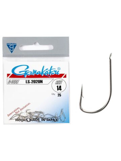 Крючки Gamakatsu LS-2020N HOOKS NICKEL размер 14 (упк.25шт.)