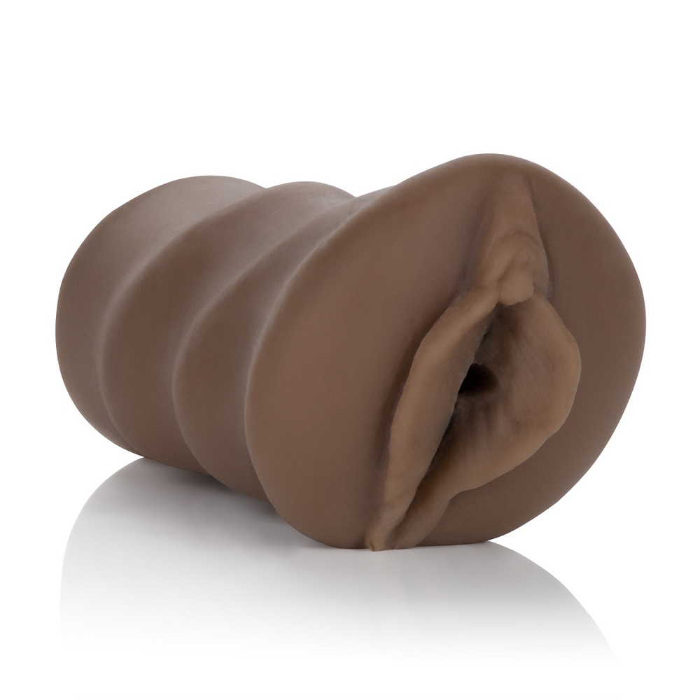 Тёмный мастурбатор-вагина Vivid Raw Pound It Black (Цвет: коричневый)