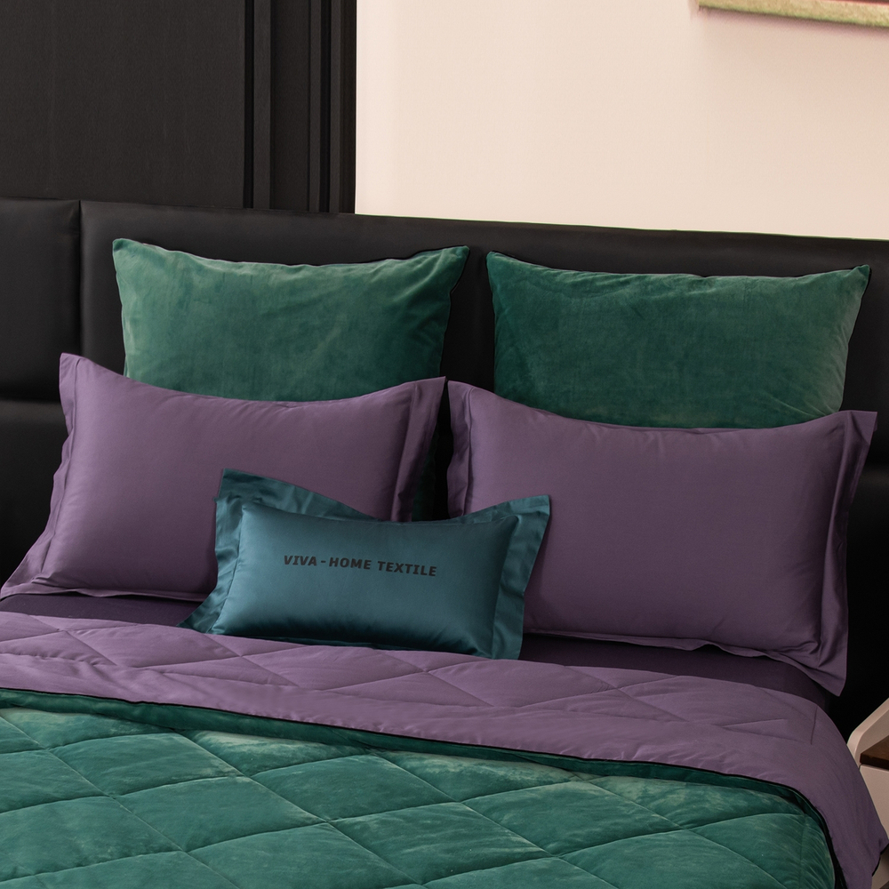 КПБ на резинке Сатин Velvet Premium с Одеялом VPR005, Евро, 4 наволочки, простынь 160*200*25