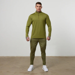 Лонгслив VANQUISH Essential Performance Zip Long Olive