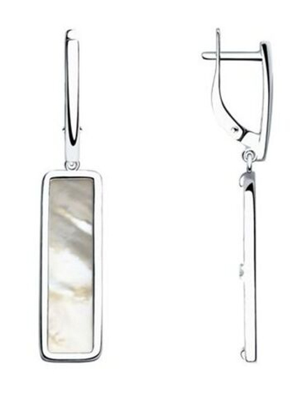 Серьги с перламутром длинные