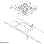 Встраиваемая газовая панель независимая Korting HG 630 CTSB