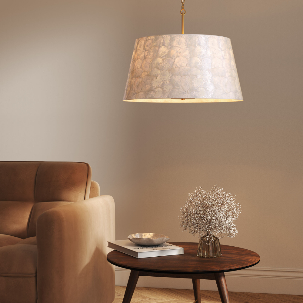 Подвесной светильник Eurosvet 101013/5 латунь/перламутр