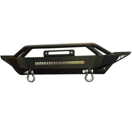 Передний бампер с дугой для Jeep Wrangler JL 2017-2023 и Jeep Gladiator 2019-2026+ без LED панели Джип Вранглер Гладиатор