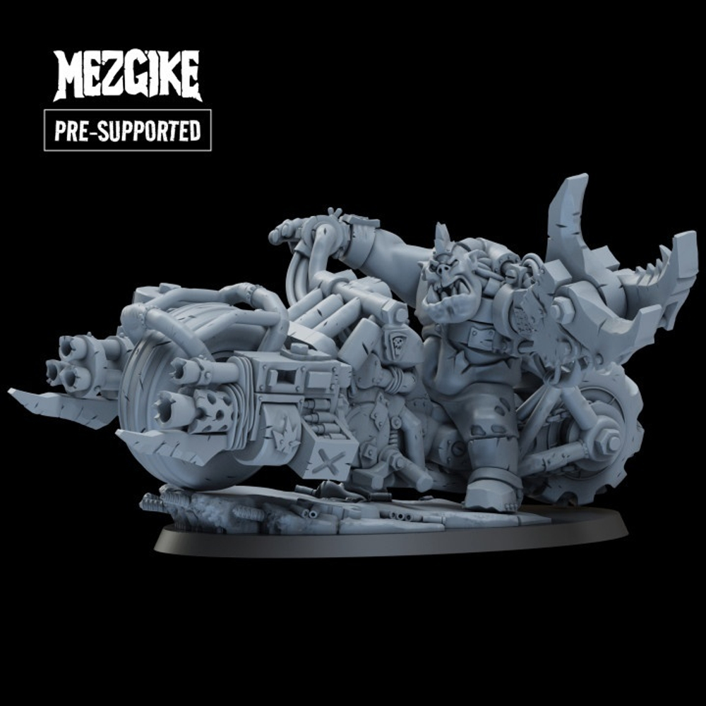 Da road boss, orc warboss on warbike