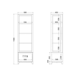 Узкая витрина Case CS161/2