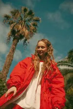 Парка Choompu оверсайз красная