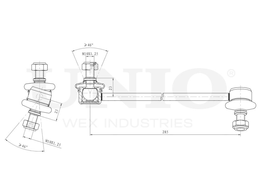 Стойка стабилизатора передняя правая UNIO SSP-50024