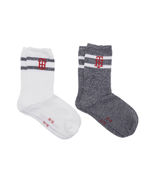 Носки 2 пары RIB MONOGRAM Tommy Hilfiger - графитовый(701225399)