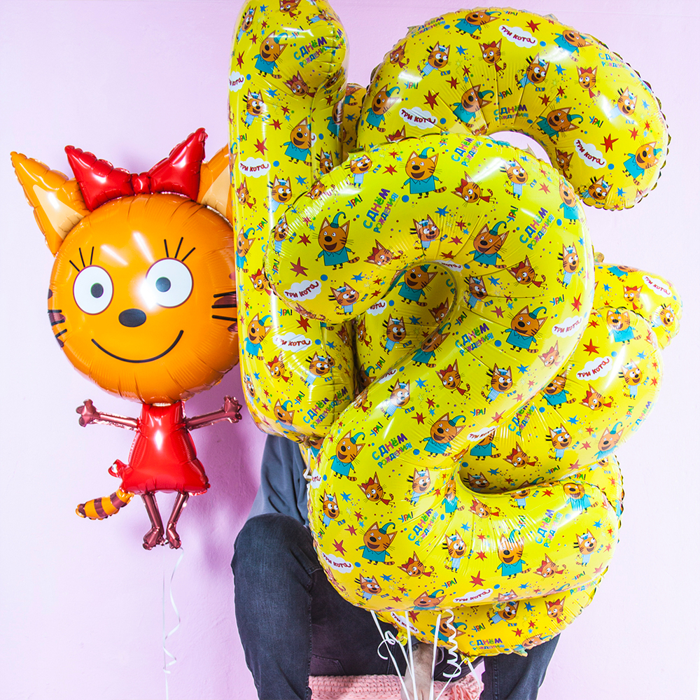 Шар (34''/86 см) Фигура, Три Кота, Карамелька