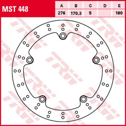 Диск тормозной TRW MST448