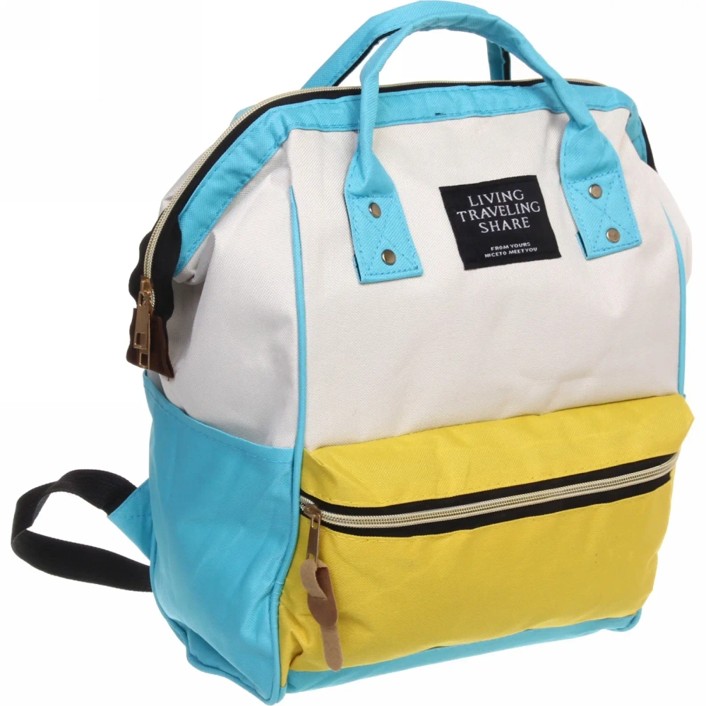 Рюкзак городской «Fashion city», цвет желто-голубой, 34*26*17см