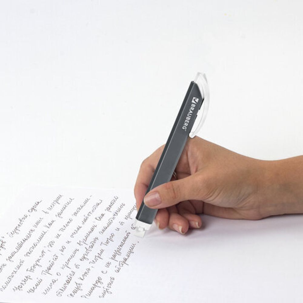 Ластик выдвижной + 2 сменных ластика BRAUBERG "TRIOS", 120х6,9х7,8 мм, графитовый корпус, 272692