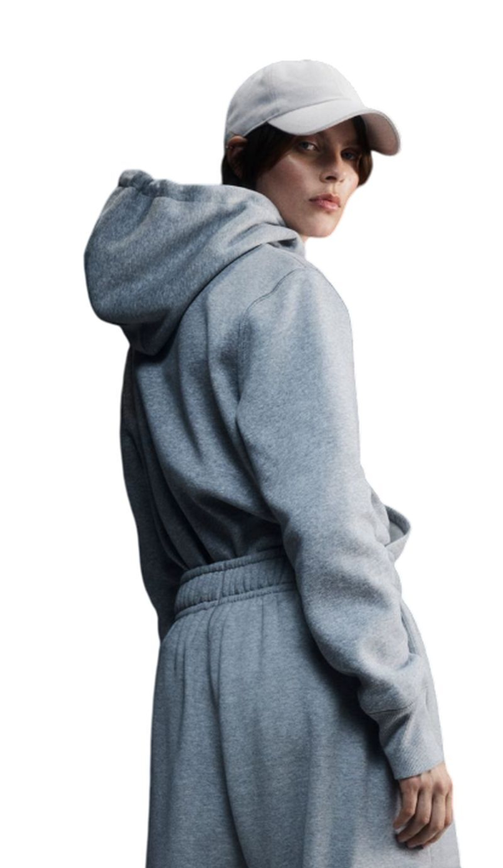 Женская Кофта теннисная Nike Sportwear Phoenix Fleece Hoodie - темно-серый вереск/парус