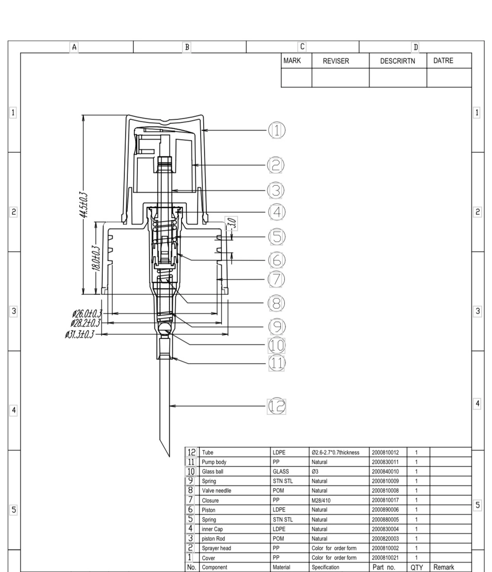 Распылитель 28 черный рифленый
