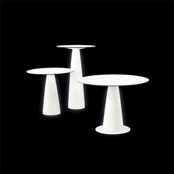 Стол из HPL пластика барный светящийся Hopla Lighting, белый