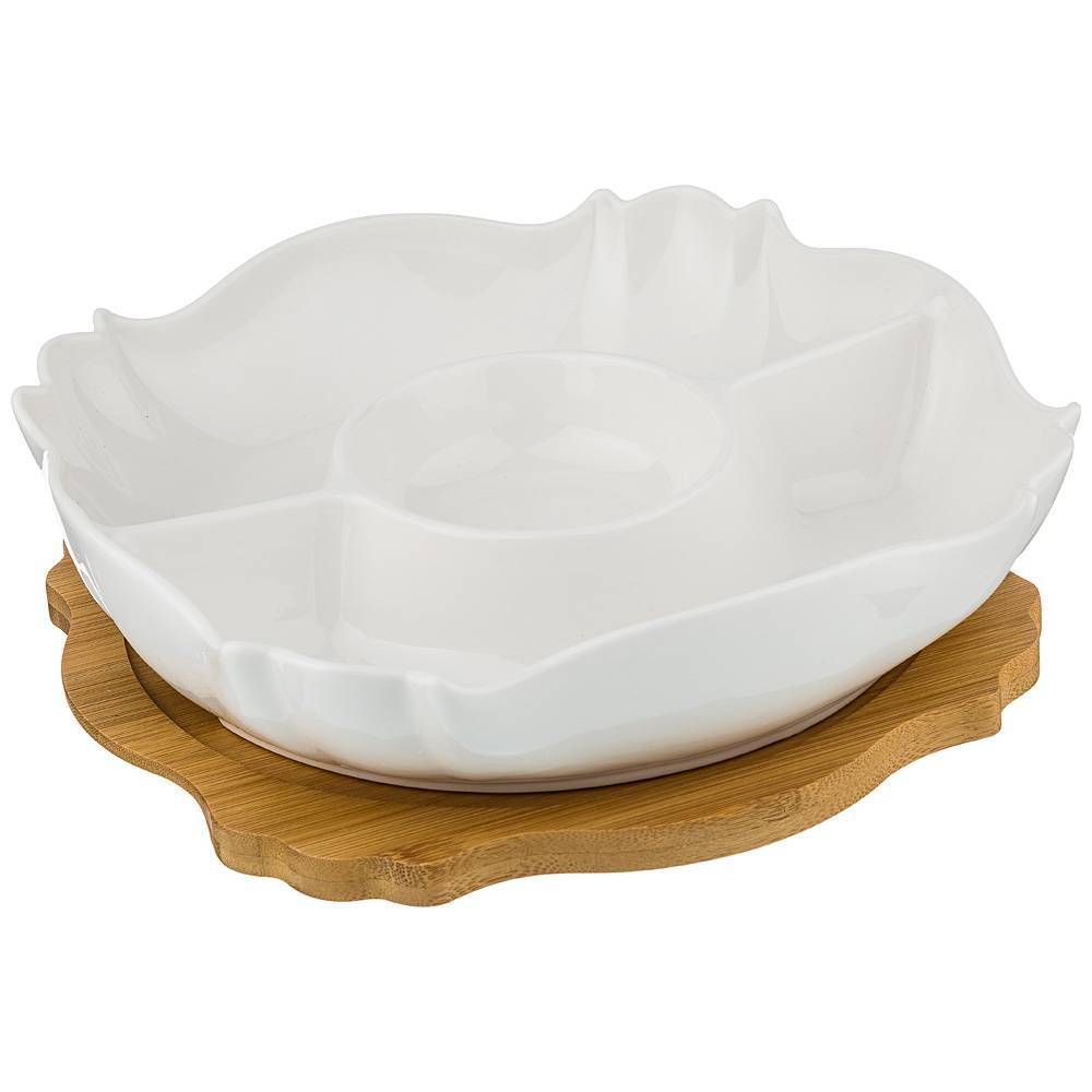 МЕНАЖНИЦА 3 СЕКЦИИ НА ДЕРЕВ. ПОДСТАВКЕ LEFARD 27*27*6 СМ (КОР=8ШТ.)