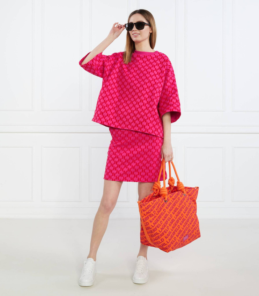 Юбка allover flock Karl Lagerfeld - розовый(231W1253)