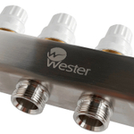 Коллектор с расходамерами 1"-3/4" - 3 вых. Wester MUFS