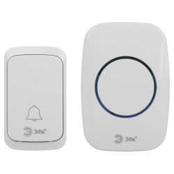 Звонок дверной ЭРА C89 беспроводной белый 38 мелодий | Электрозвонки беспроводные