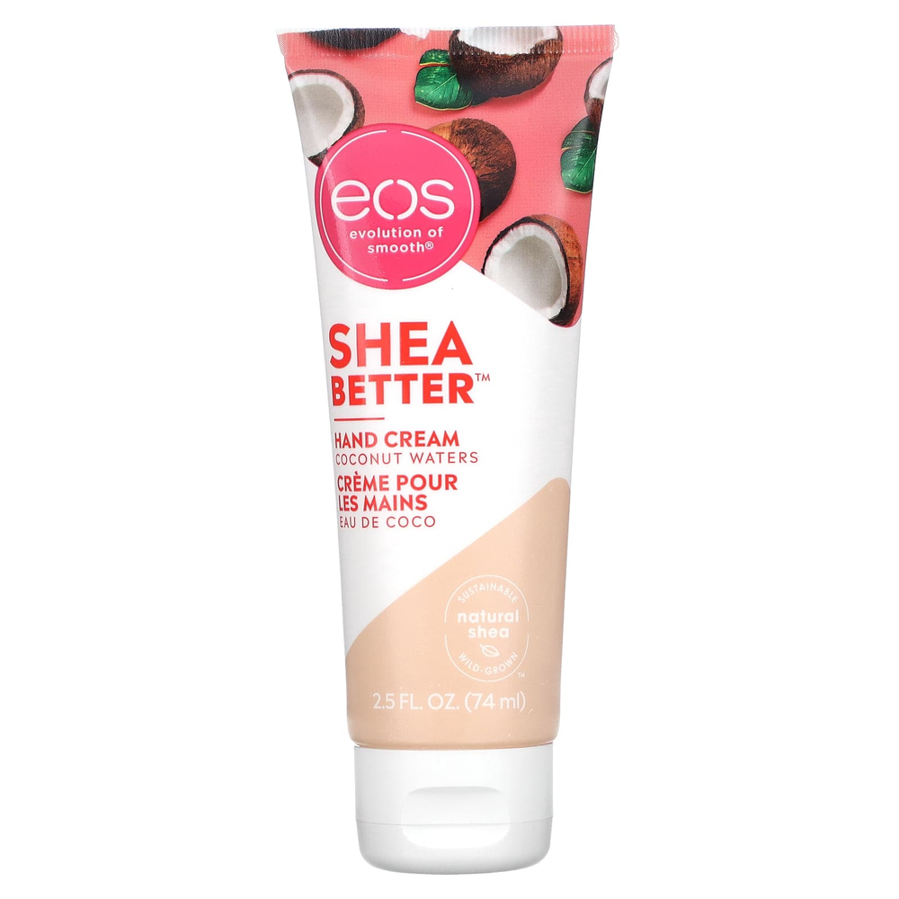 EOS, Shea Better ™, крем для рук, кокосовая вода, 74 мл (2,5 жидк. Унции)