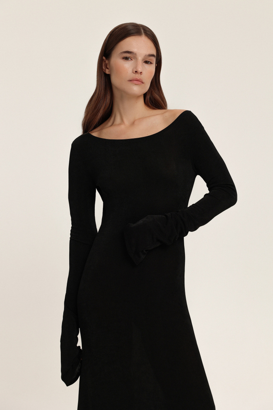 Платье трикотажное макси