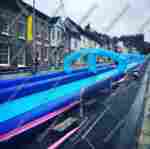 Водная горка без надувного дна, герметичная ТУРБО "Гидроспуск", 50*4*2 м