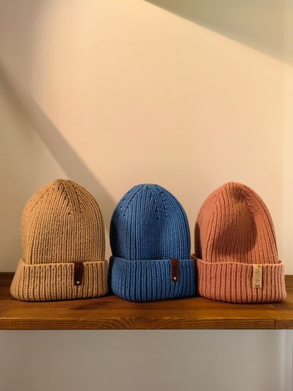 Шапка LuNa Fire Беж hand made 100% меринос