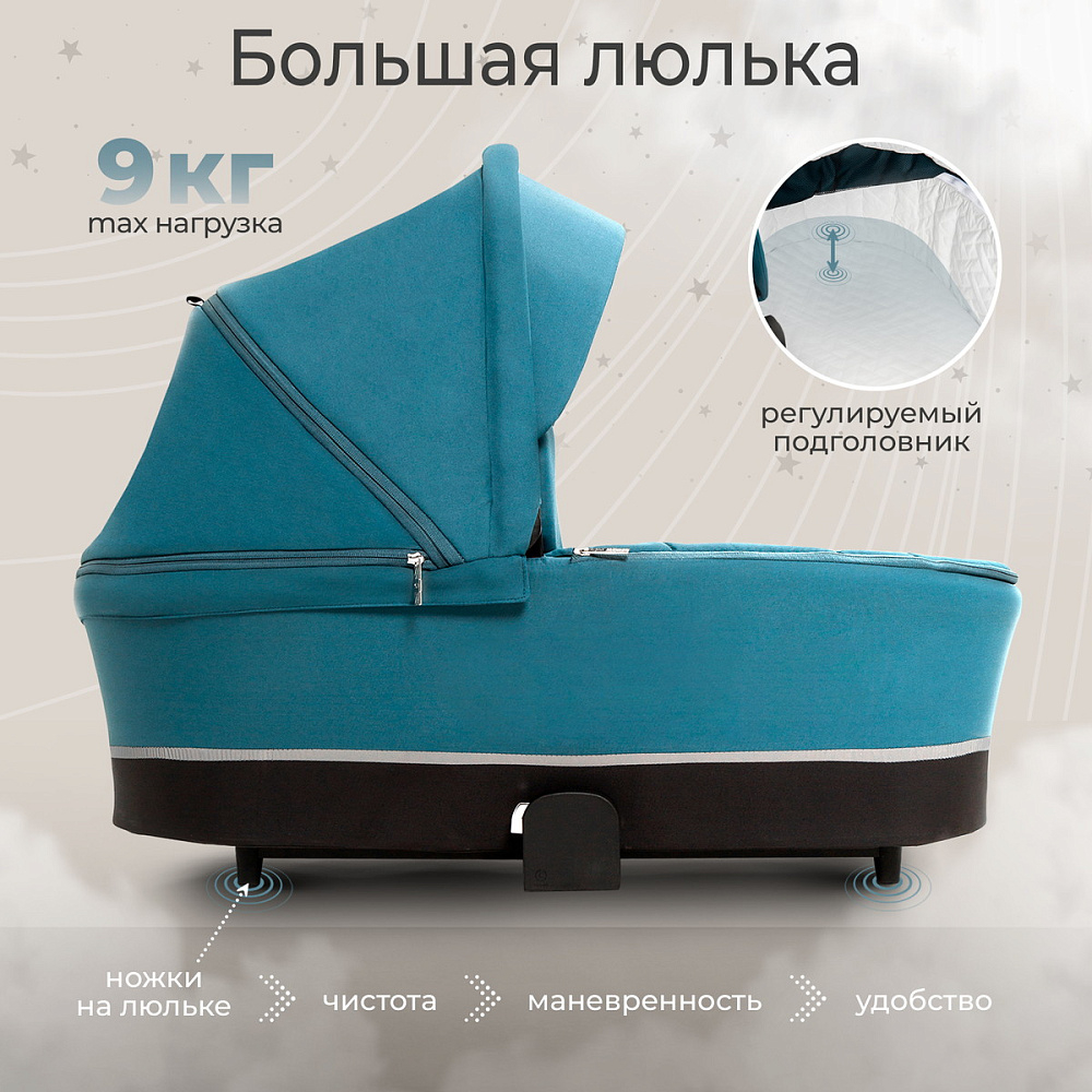 Коляска 3 в 1 Sweet Baby Cupola New + автокресло Premier Black Ocean Green