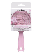 [Solomeya] Мини-расческа для распутывания волос в ФОРМЕ ЛЕДЕНЦА РОЗОВАЯ Lollipop Shaped Mini Detangling Hair Brush Pink, 1шт