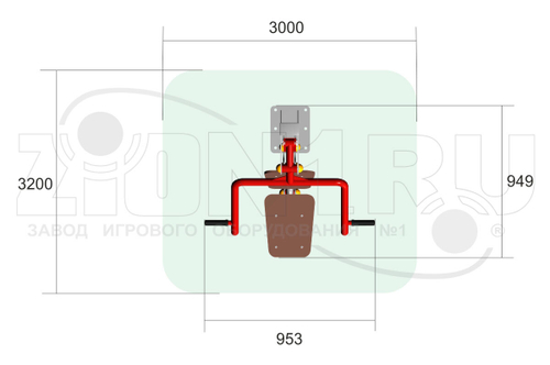 Уличный тренажер «Жим от груди»