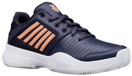 Женские Кроссовки теннисные K-Swiss Court Express Women - graystone/peach nectar/white