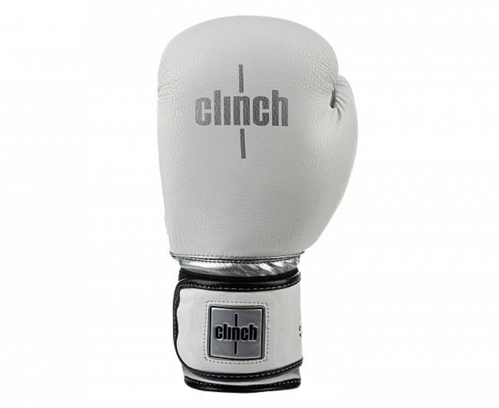 Перчатки боксерские Clinch Fight 2.0 бело-серебристые C137