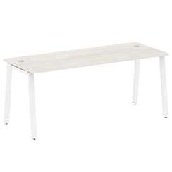 Metal System Стол письменный на А-образном м/к БА.СП-5 Дуб Наварра/Металл Белый 1800*720*750