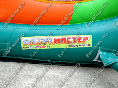 Батут-горка "Дракон 3" с шипами, два входа 11*6*8,5 м