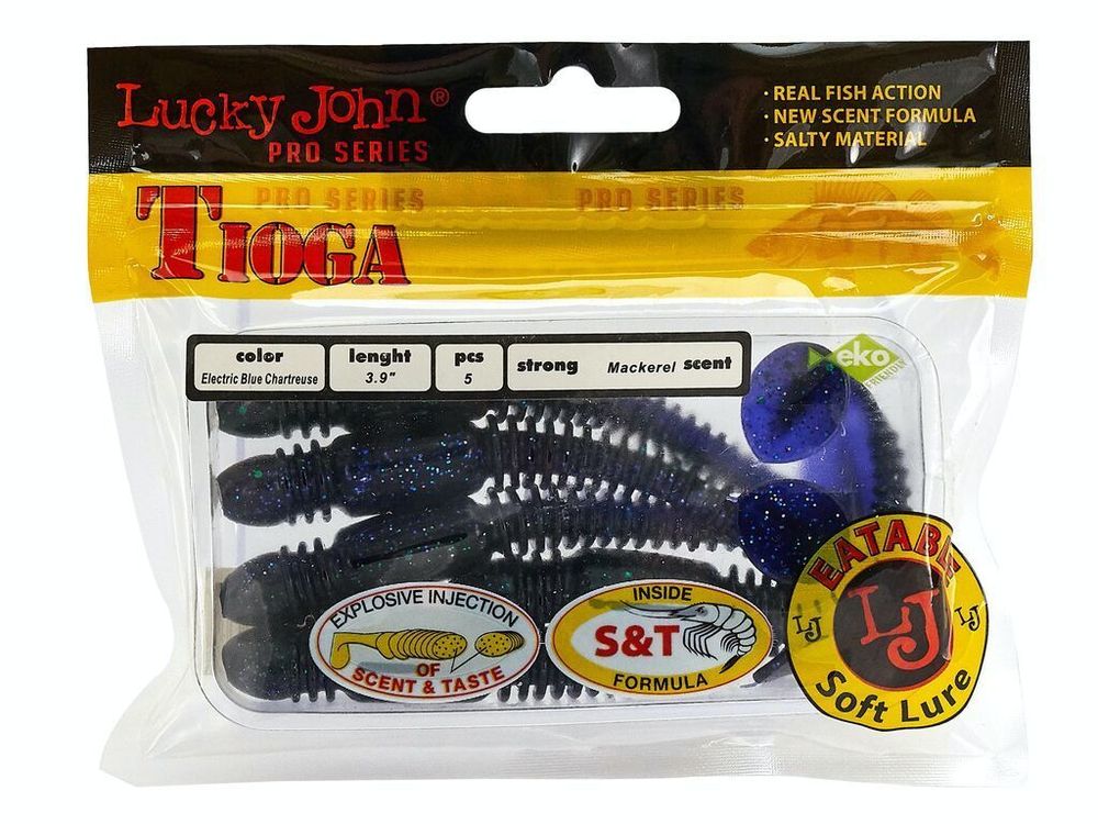 Мягкая съедобная приманка LJ Pro Series Tioga 3.9 in (100 мм), цвет T52, 5 шт